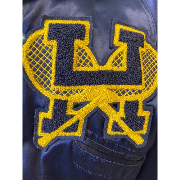 vintage 1950s reversible cropped satin womens letterman jacket s/m tennis H - Picture 3 of 8